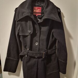 Apple Bottoms Women's Black Pea Coat